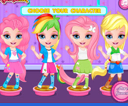 Bebek Barbie Pony Yüz Boyama