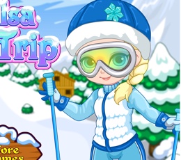Küçük Elsa'nın Kayak Keyfi