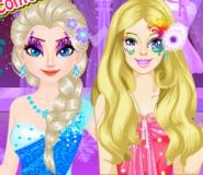 Barbie Ve Elsa Maskeli Balo Makyajı