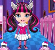 Bebek Barbie Monster High Kızı Oluyor