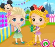 Elsa ve Rapunzel Chibi Prensesler