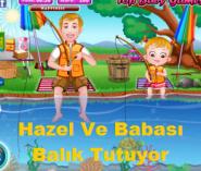 Hazel Ve Babası Balık Tutuyor 